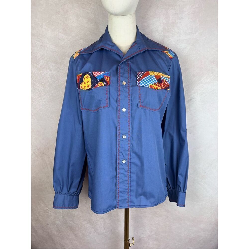 Vintage Pearl Snap Western Shirt Rock A Billy